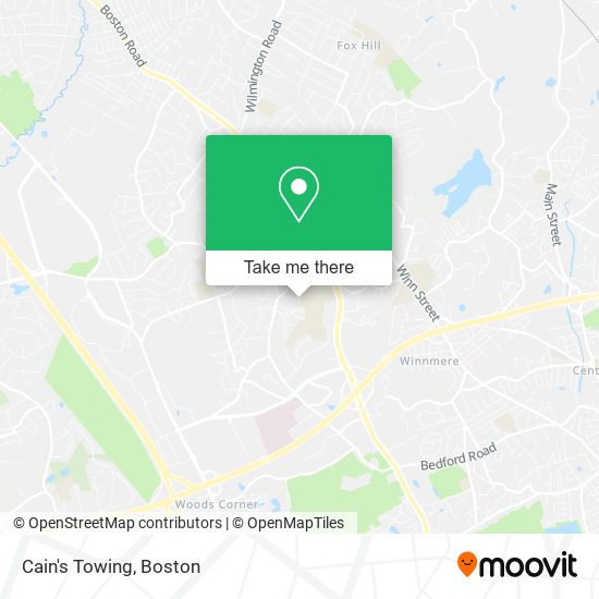 Cain's Towing map