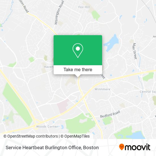 Service Heartbeat Burlington Office map