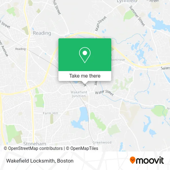 Wakefield Locksmith map