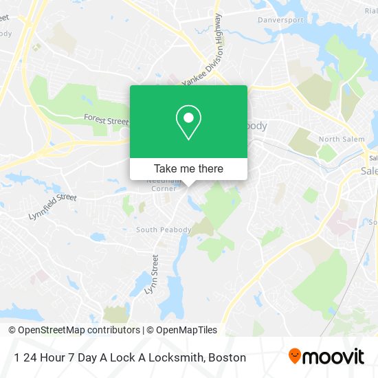 1 24 Hour 7 Day A Lock A Locksmith map