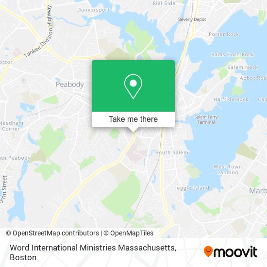 Mapa de Word International Ministries Massachusetts