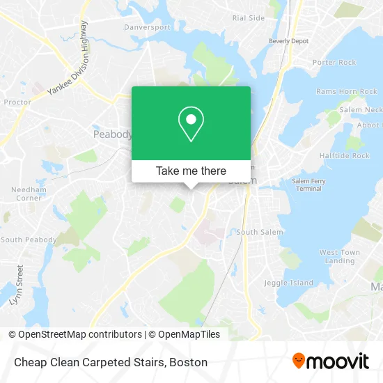 Cheap Clean Carpeted Stairs map