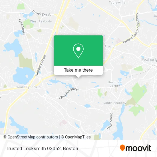 Trusted Locksmith 02052 map