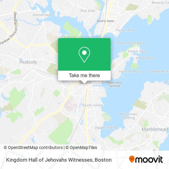 Kingdom Hall of Jehovahs Witnesses map