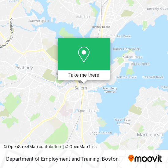 Department of Employment and Training map