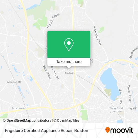 Mapa de Frigidaire Certified Appliance Repair