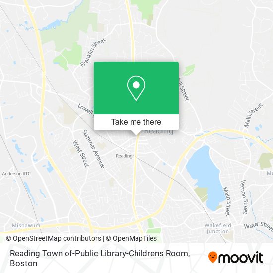 Mapa de Reading Town of-Public Library-Childrens Room