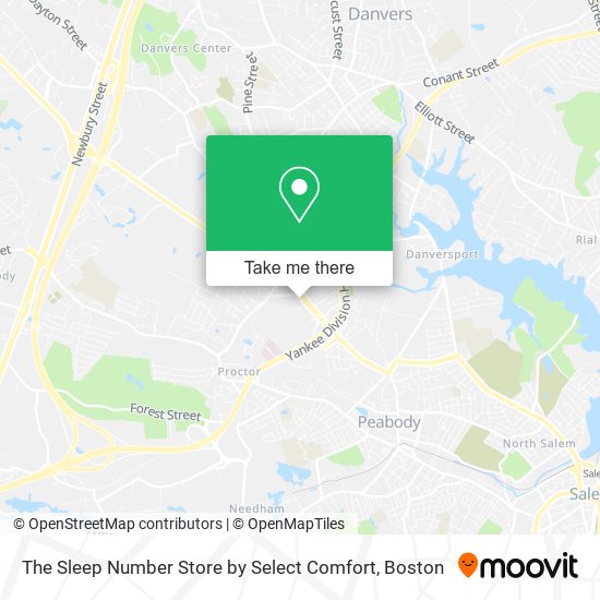 The Sleep Number Store by Select Comfort map