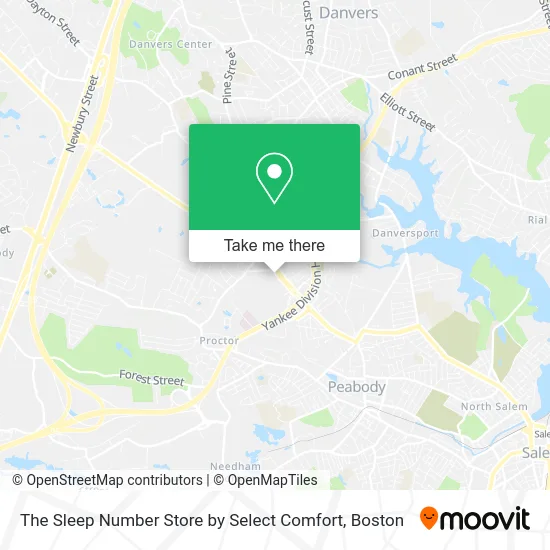 The Sleep Number Store by Select Comfort map