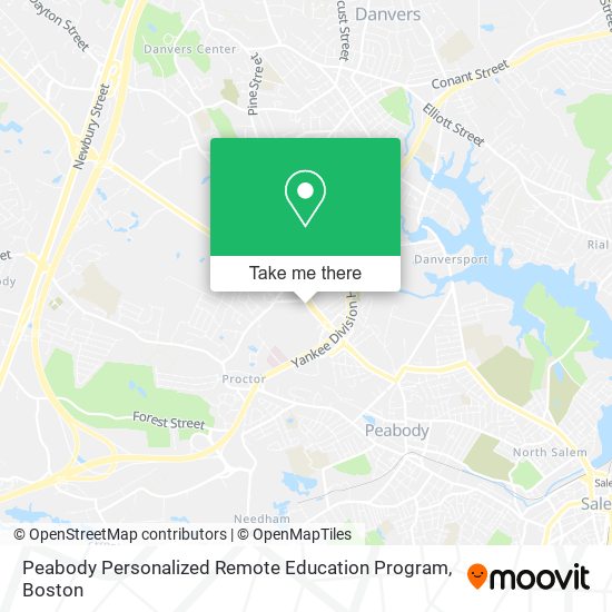 Peabody Personalized Remote Education Program map