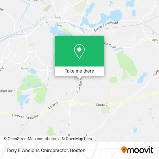 Terry E Anelons Chiropractor map