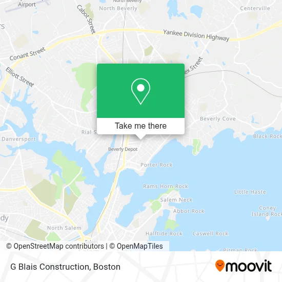 G Blais Construction map