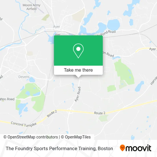 The Foundry Sports Performance Training map