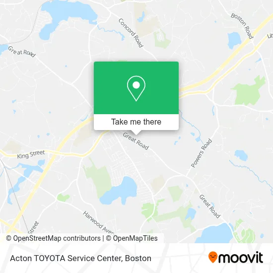 Acton TOYOTA Service Center map