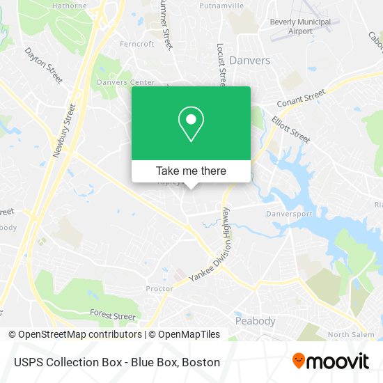 USPS Collection Box - Blue Box map