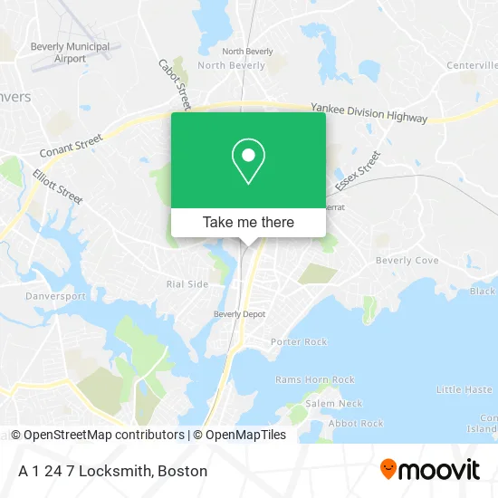 Mapa de A 1 24 7 Locksmith