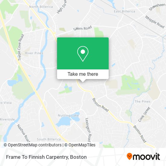 Frame To Finnish Carpentry map