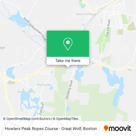 Howlers Peak Ropes Course - Great Wolf map