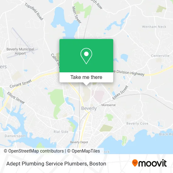Adept Plumbing Service Plumbers map