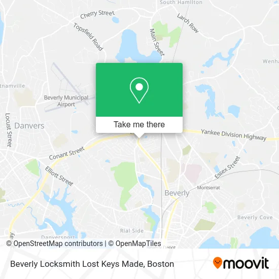 Beverly Locksmith Lost Keys Made map