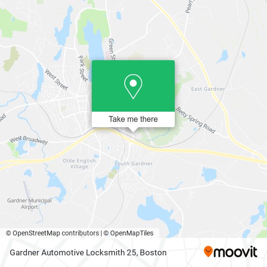 Mapa de Gardner Automotive Locksmith 25