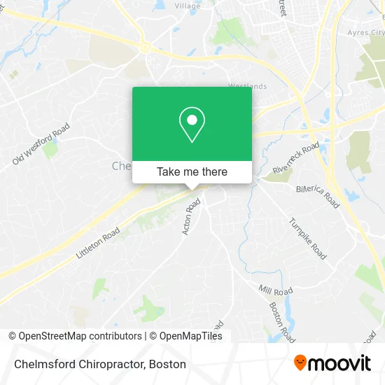 Chelmsford Chiropractor map