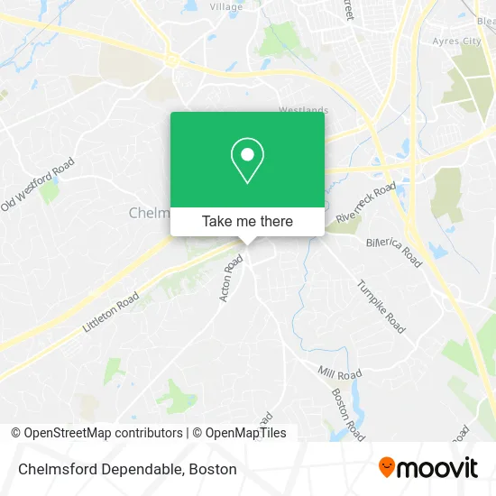 Chelmsford Dependable map