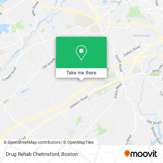Drug Rehab Chelmsford map