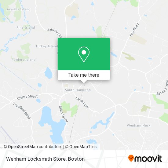 Mapa de Wenham Locksmith Store