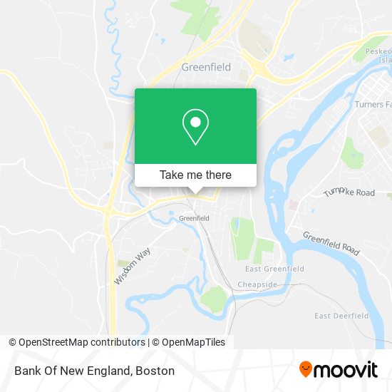 Mapa de Bank Of New England