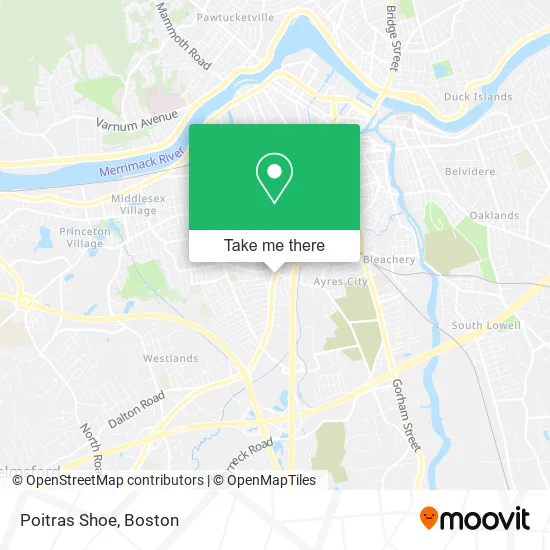 Mapa de Poitras Shoe
