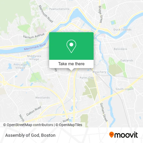 Mapa de Assembly of God
