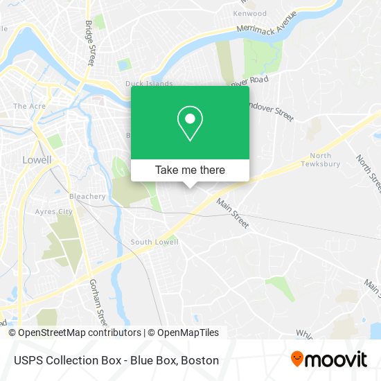 Mapa de USPS Collection Box - Blue Box