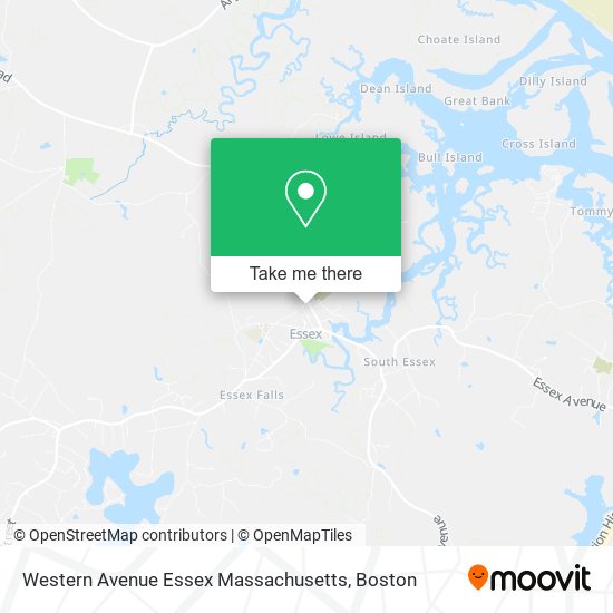 Mapa de Western Avenue Essex Massachusetts