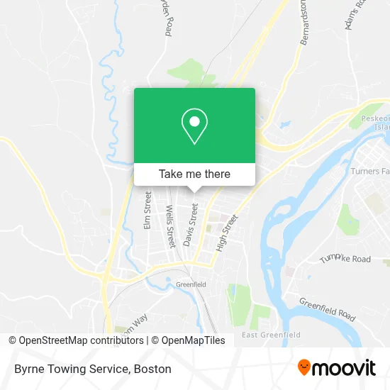 Byrne Towing Service map