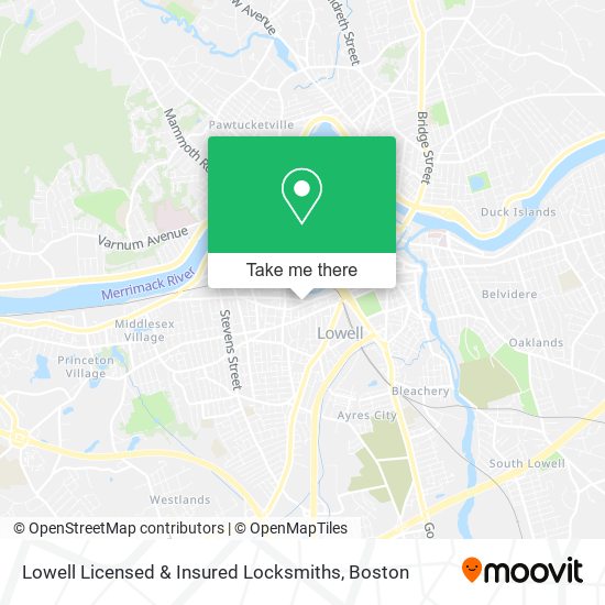 Lowell Licensed & Insured Locksmiths map