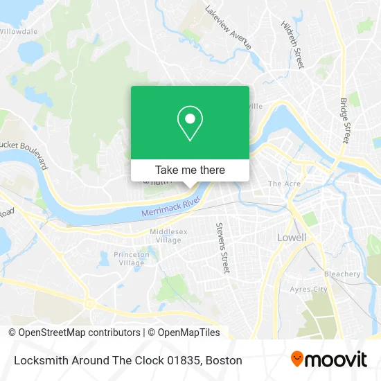 Locksmith Around The Clock 01835 map