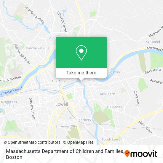 Massachusetts Department of Children and Families map