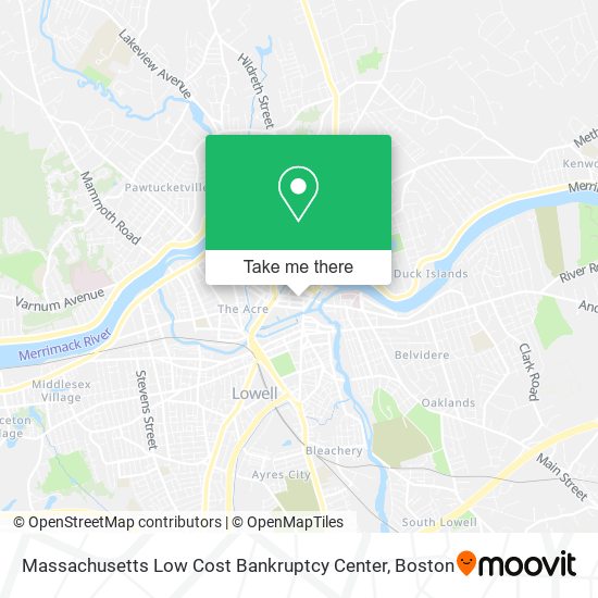 Massachusetts Low Cost Bankruptcy Center map