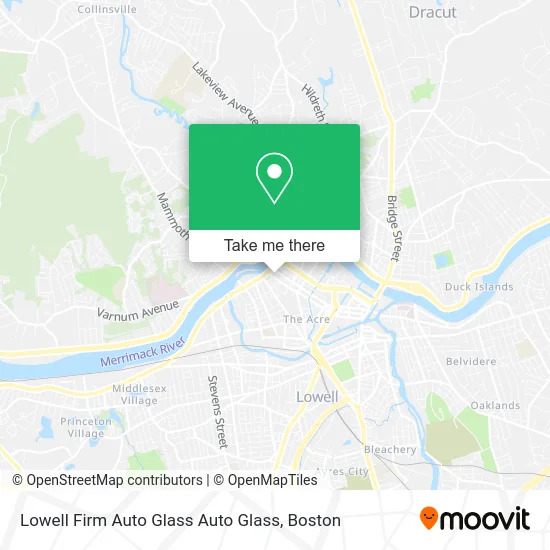Lowell Firm Auto Glass Auto Glass map