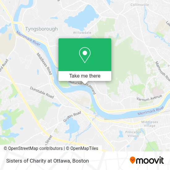 Sisters of Charity at Ottawa map