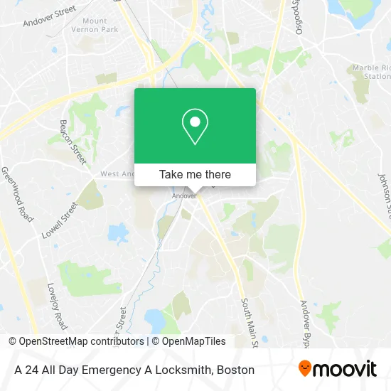 A 24 All Day Emergency A Locksmith map