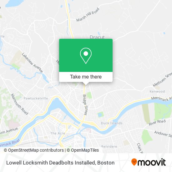Lowell Locksmith Deadbolts Installed map