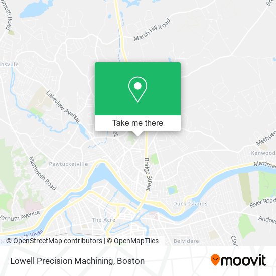 Lowell Precision Machining map