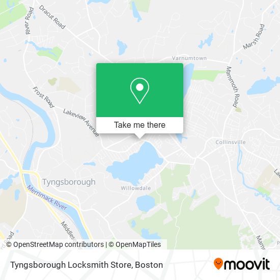 Mapa de Tyngsborough Locksmith Store