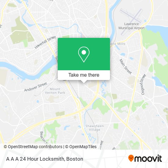 A A A 24 Hour Locksmith map