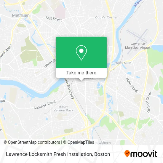 Lawrence Locksmith Fresh Installation map