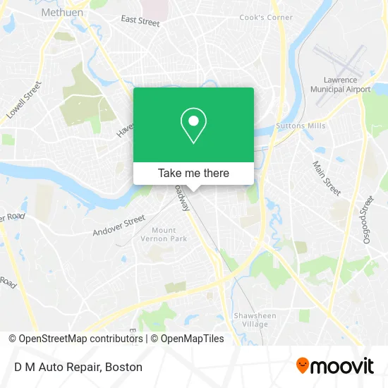 D M Auto Repair map