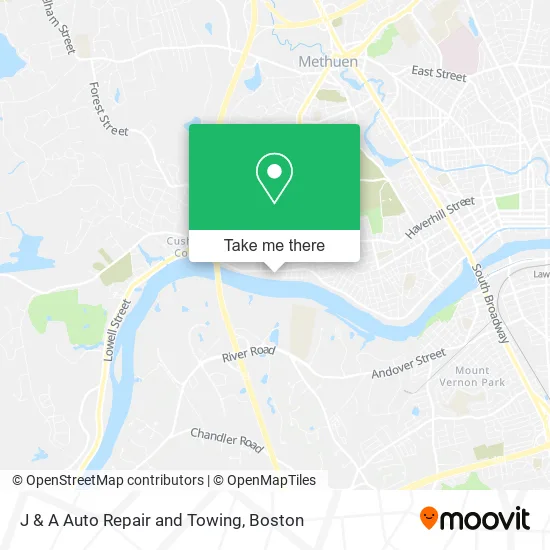 J & A Auto Repair and Towing map