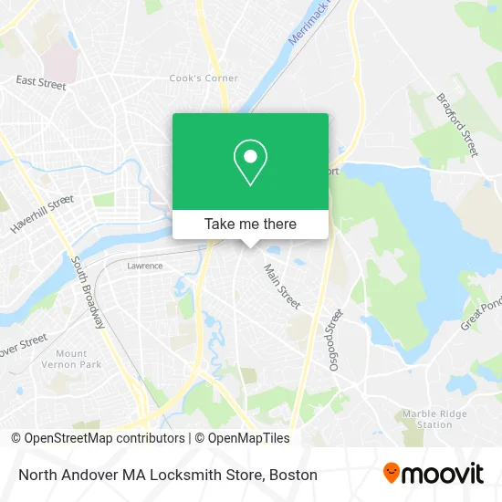North Andover MA Locksmith Store map